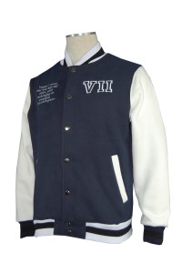 Z121 衛衣棒球褸訂造 重工繡花棒球外套 綿褸  運動棒球外套 棒球外套公司